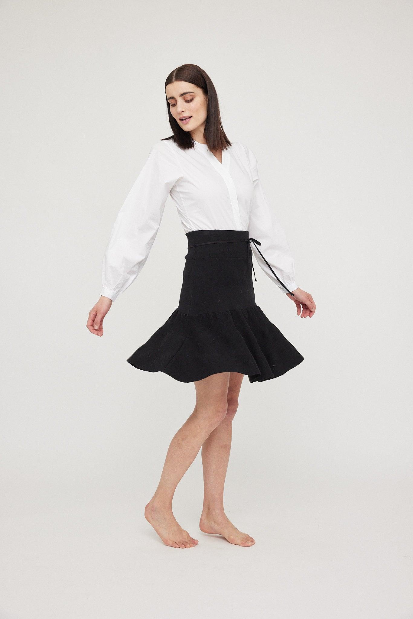 ella&il - Mali Merino Skirt Black - No22 Damplassen
