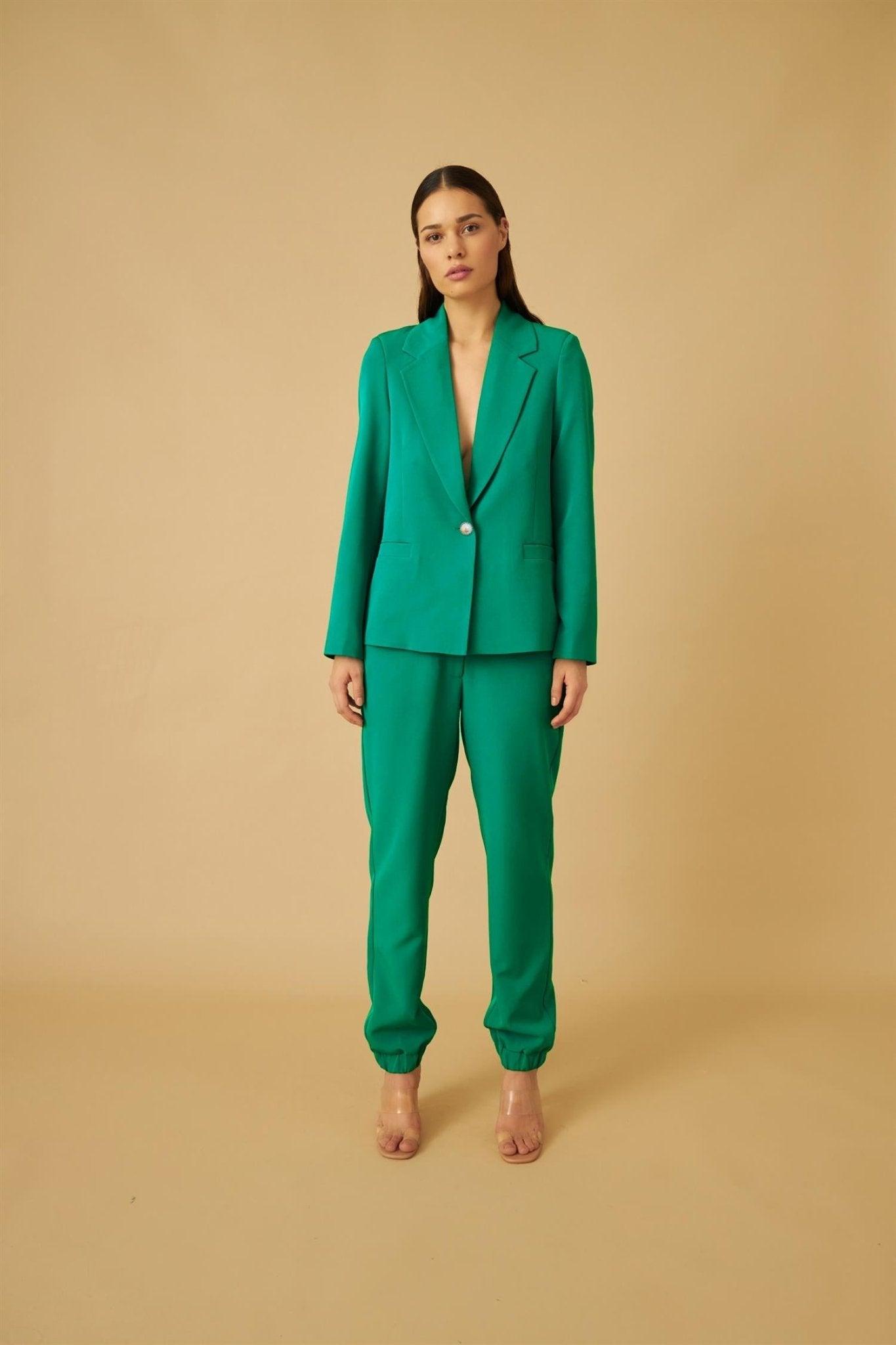 Cras - Mara Pants Ultramarine Green - No22 Damplassen