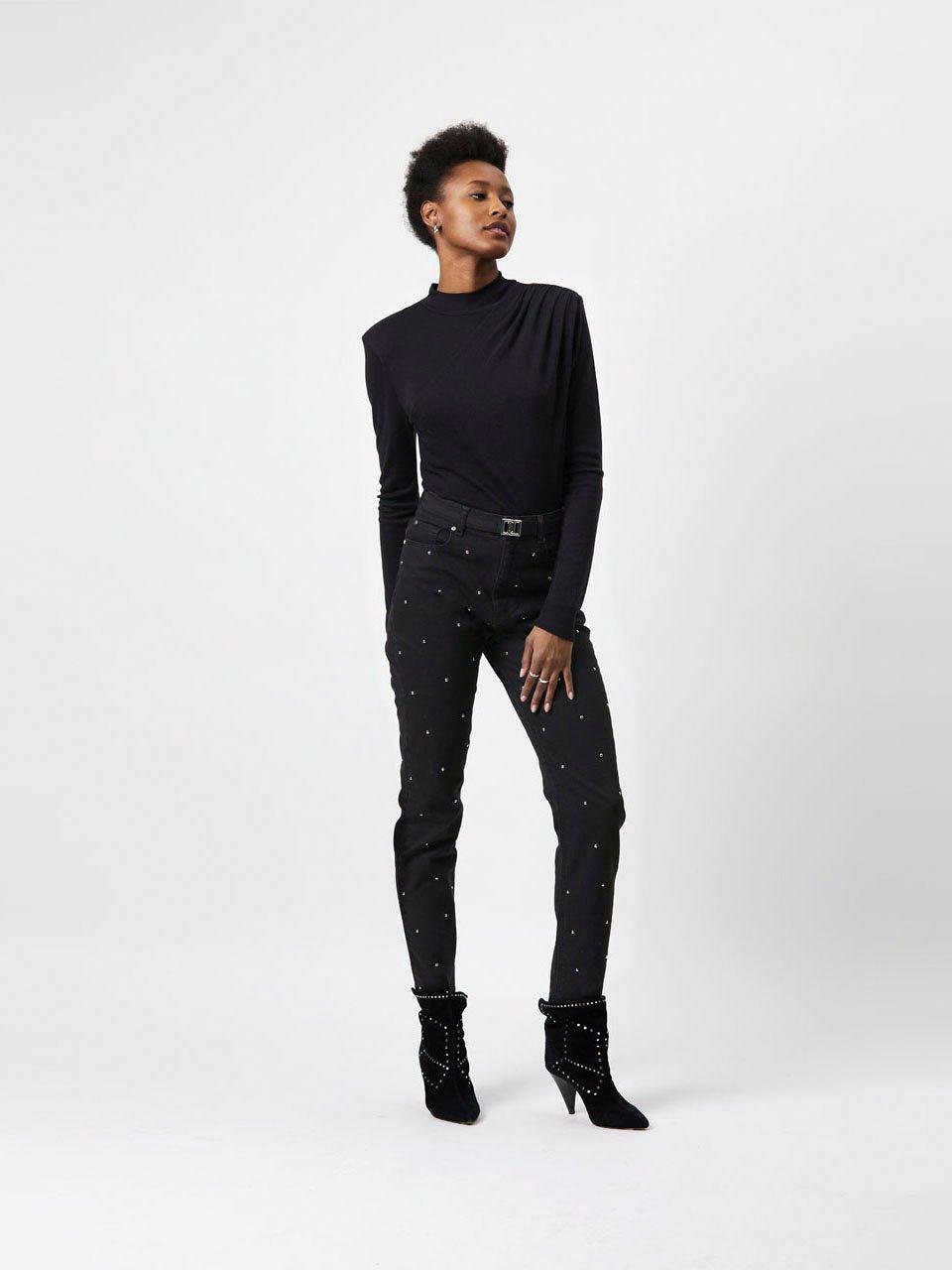 Dante6 - Mardyn Drapey Turtle Neck Top Black - No22 Damplassen