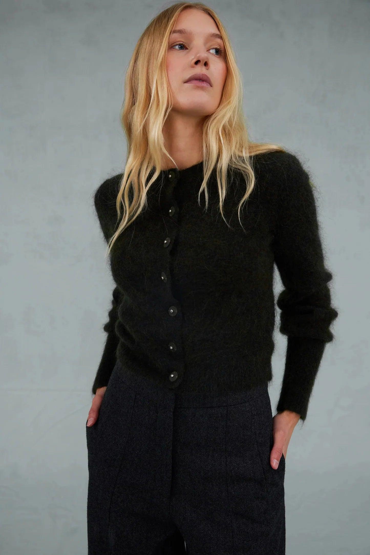 Mohair Petit Cardigan Black - No22 Damplassen