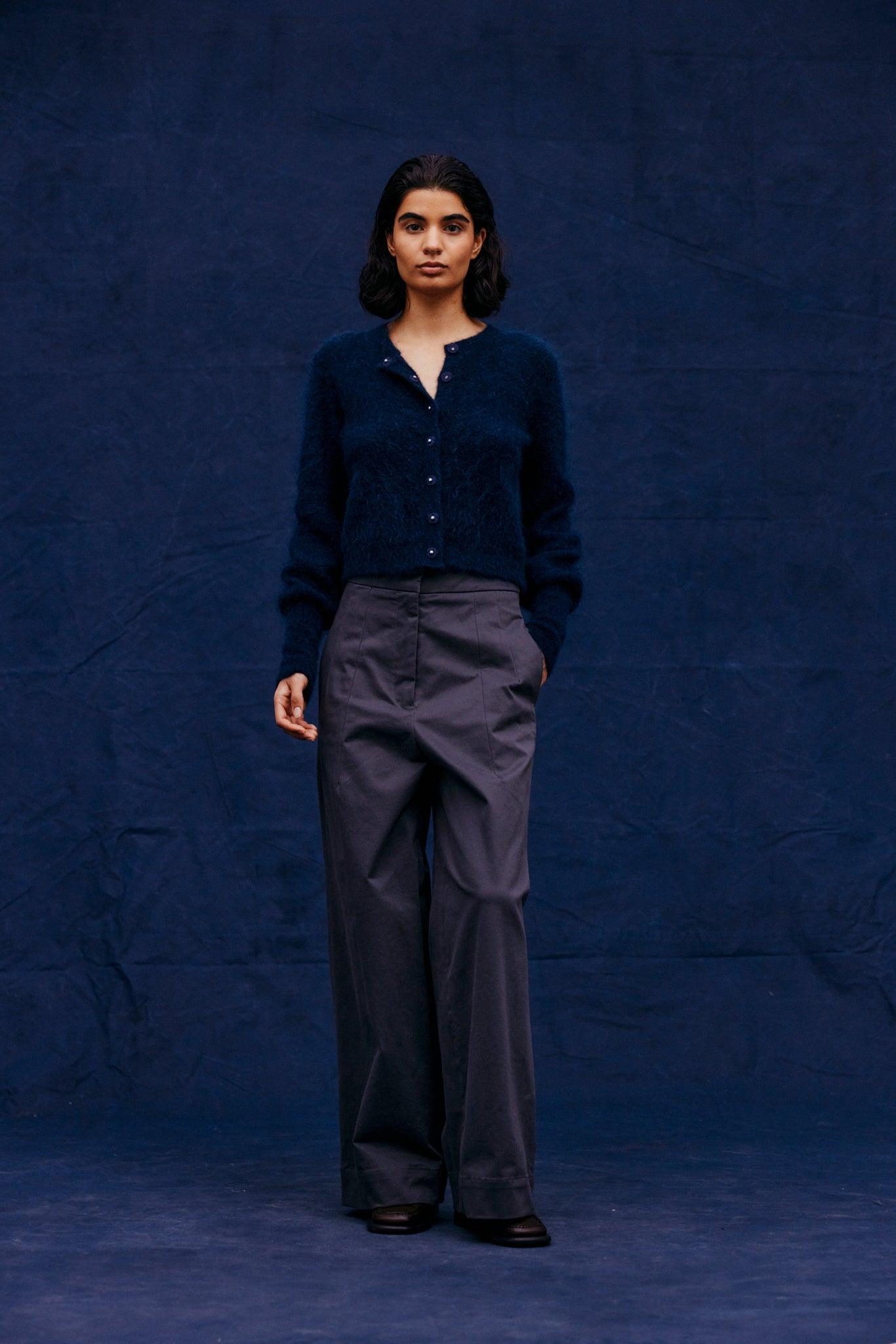 Mohair Petit Cardigan Dark Seaweed - No22 Damplassen