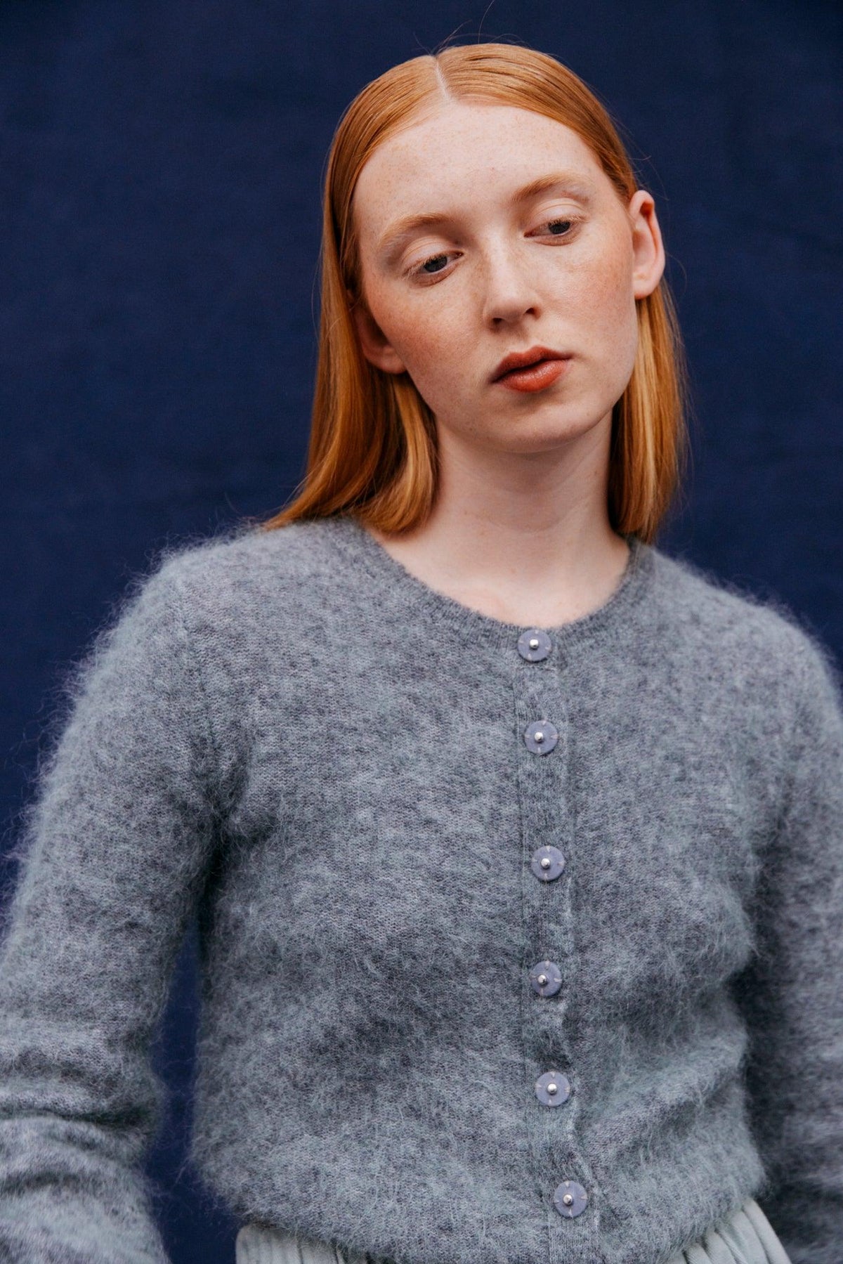 Mohair Petit Cardigan Light Seaweed - No22 Damplassen
