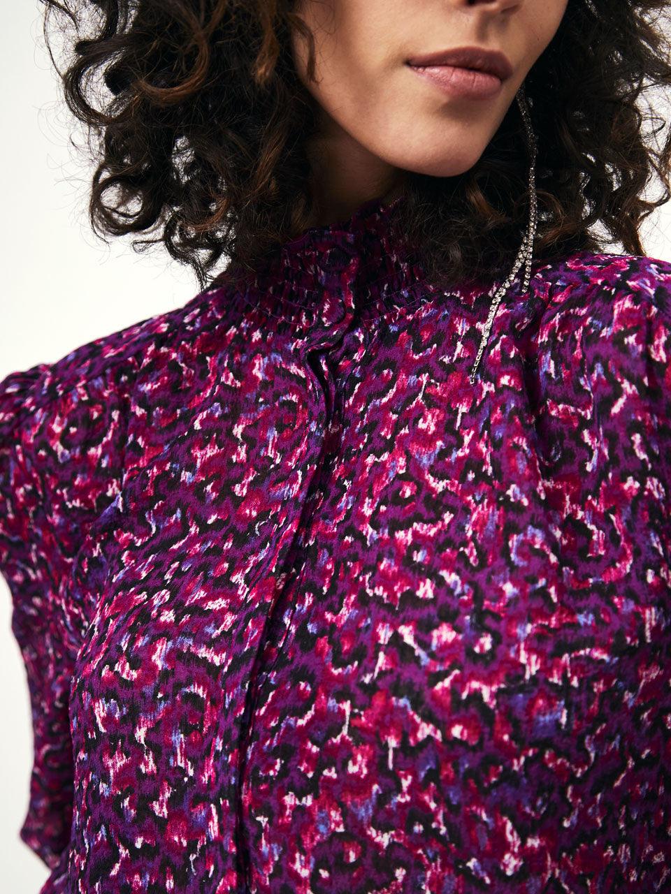 Moiré Printed Blouse Multicolour - No22 Damplassen