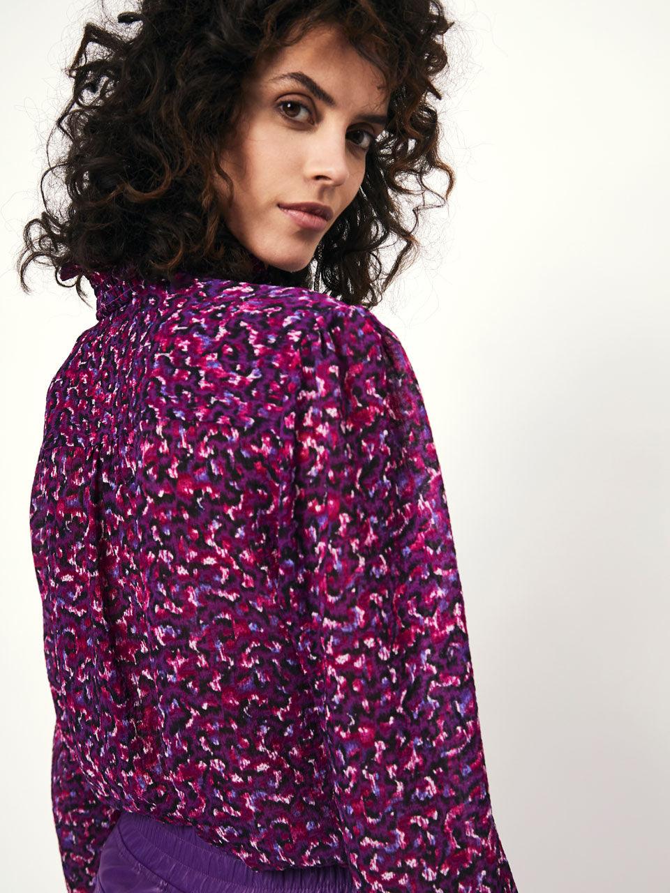 Moiré Printed Blouse Multicolour - No22 Damplassen