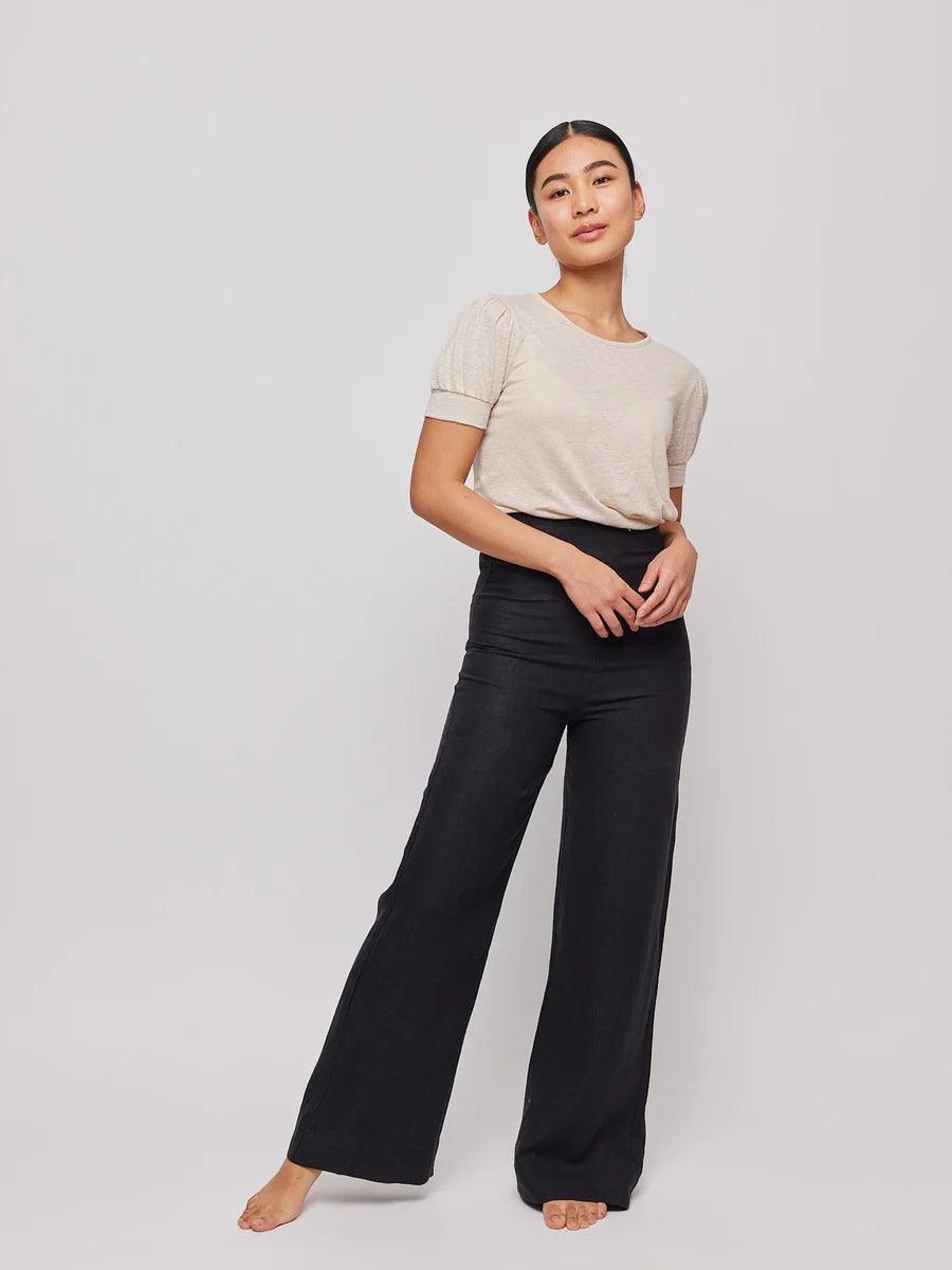 Molly Linen Pants Black - No22 Damplassen