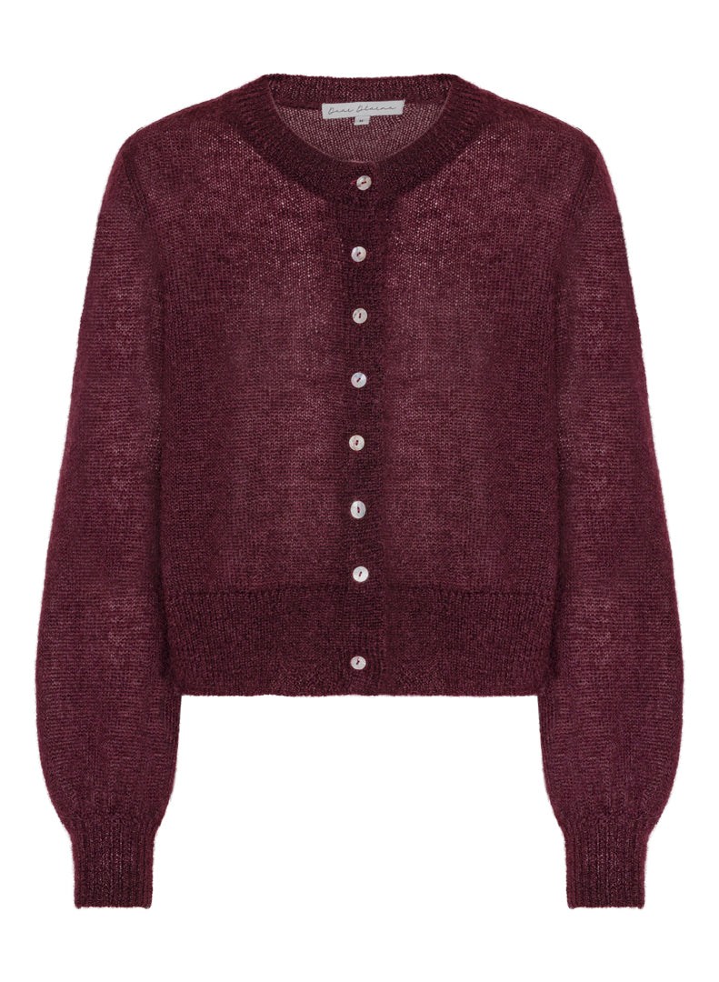 New Aimi Cardigan Dark Plum - No22 Damplassen
