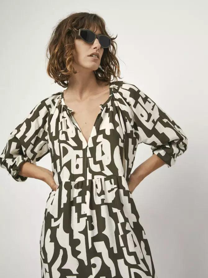 Nirimi Printed Maxi Dress Jungle Leaf - No22 Damplassen
