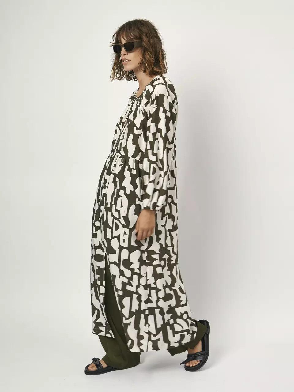 Nirimi Printed Maxi Dress Jungle Leaf - No22 Damplassen