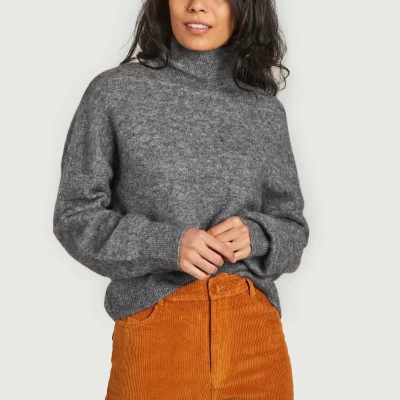 SAMSØE SAMSØE - Nola T-N Dark Grey Mel - No22 Damplassen