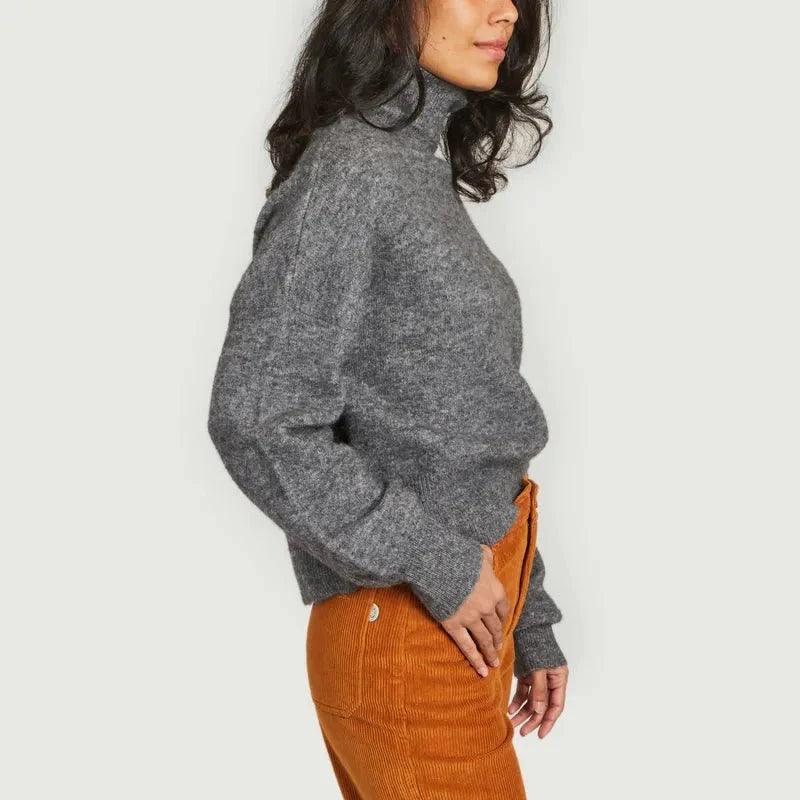 SAMSØE SAMSØE - Nola T-N Dark Grey Mel - No22 Damplassen