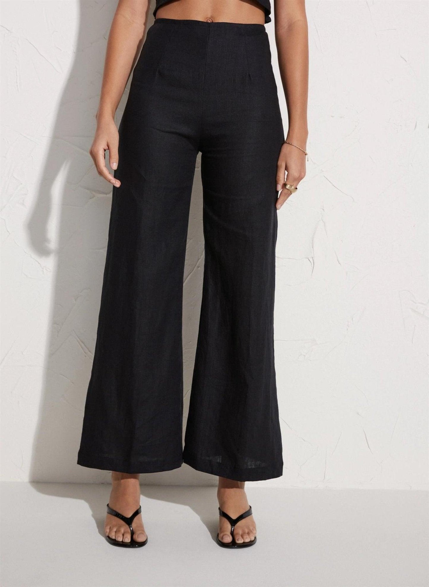 Faithfull the Brand - Ottavio Pants Plain Black - No22 Damplassen