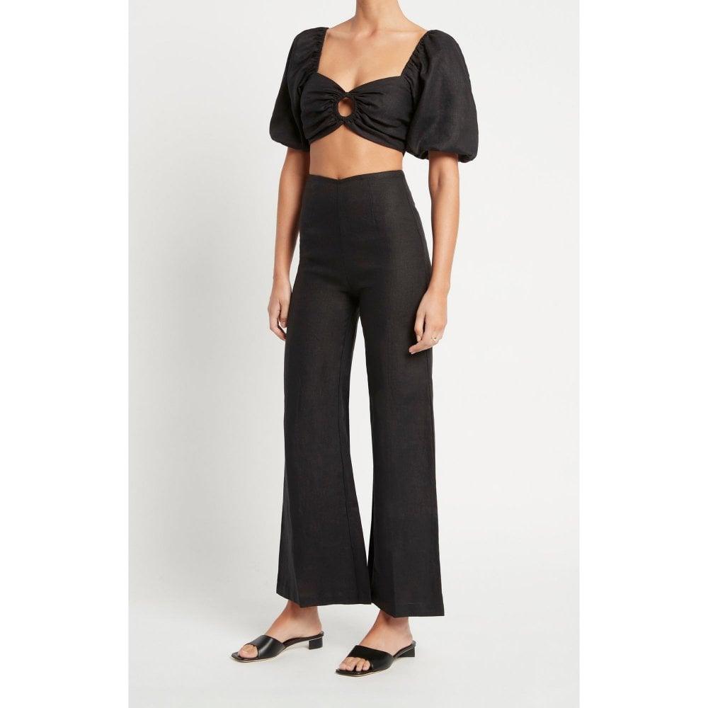Faithfull the Brand - Ottavio Pants Plain Black - No22 Damplassen