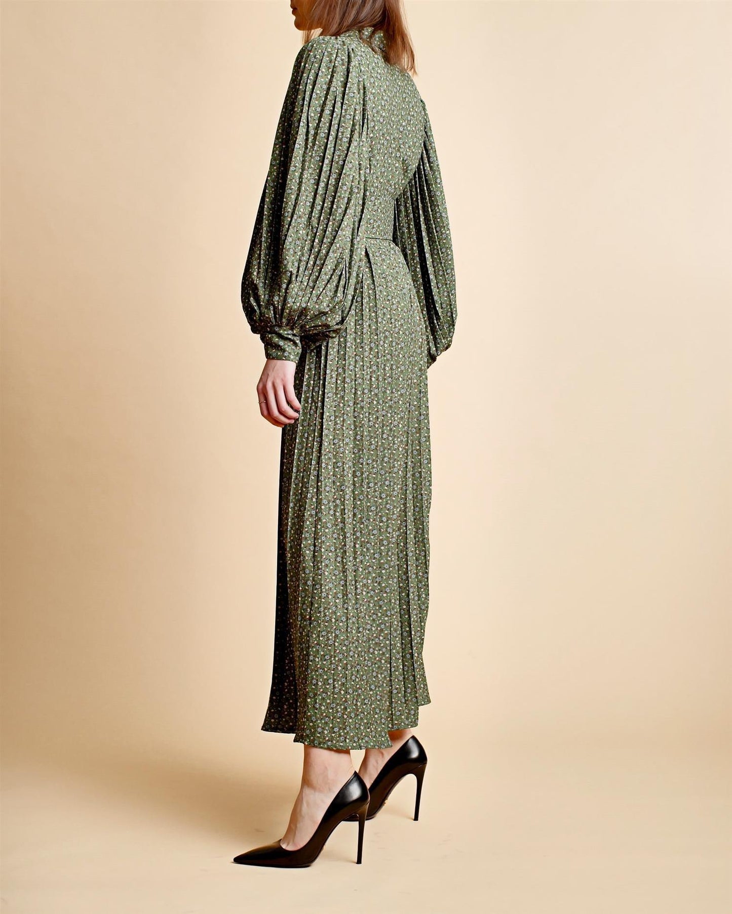 Plissé Jumpsuit Green Flowers - No22 Damplassen