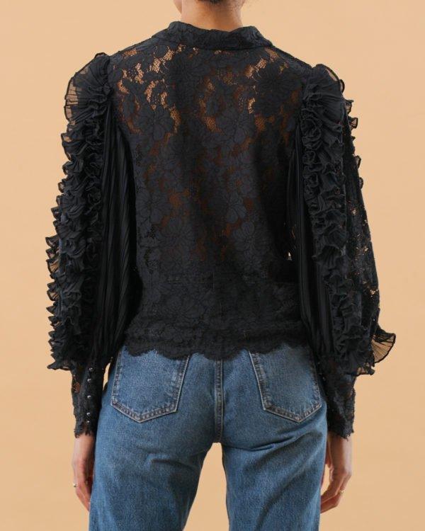 Plissé Shirt Navy - No22 Damplassen
