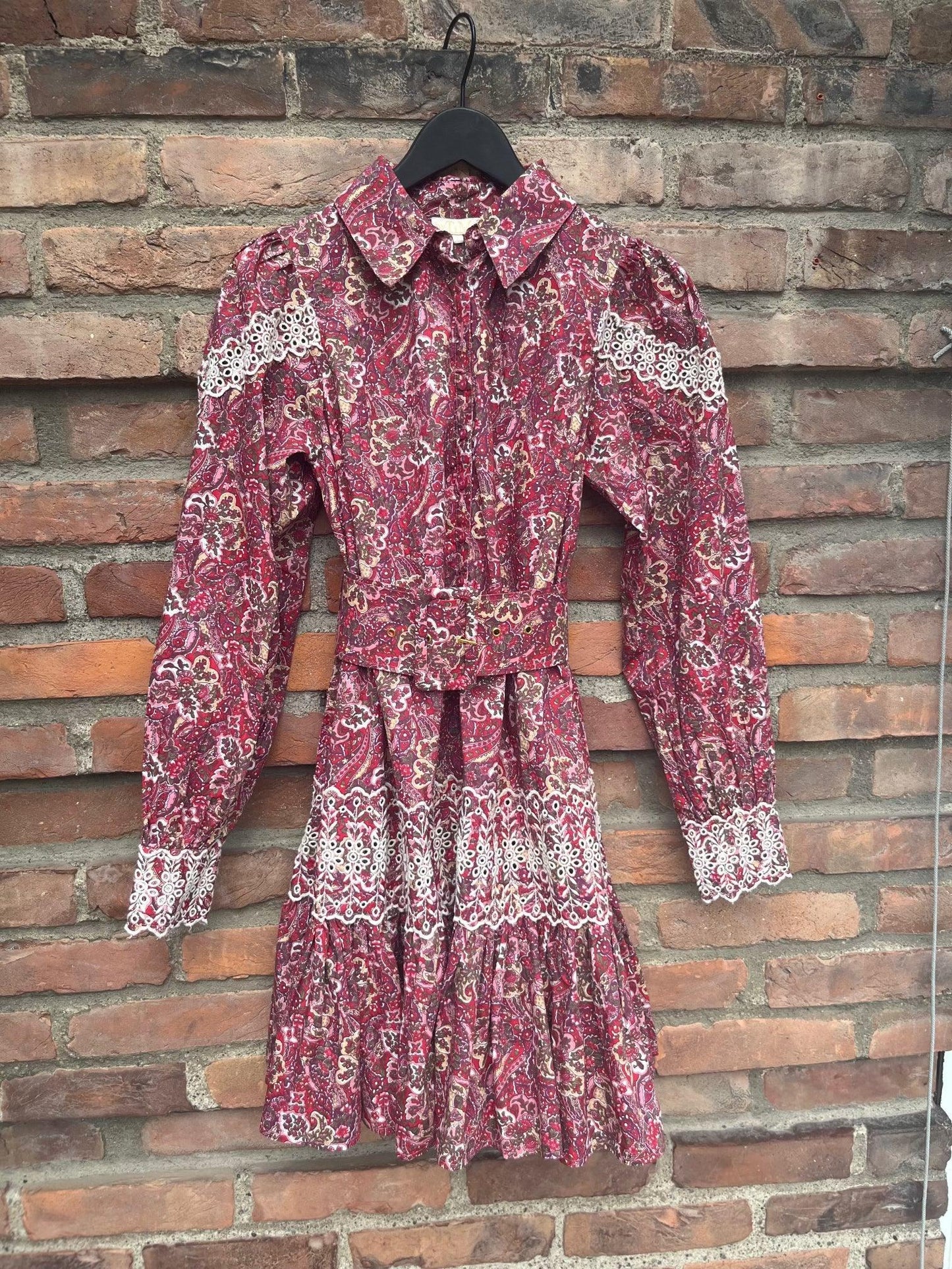 Poplin Button Down Shirt Dress Paisley - No22 Damplassen