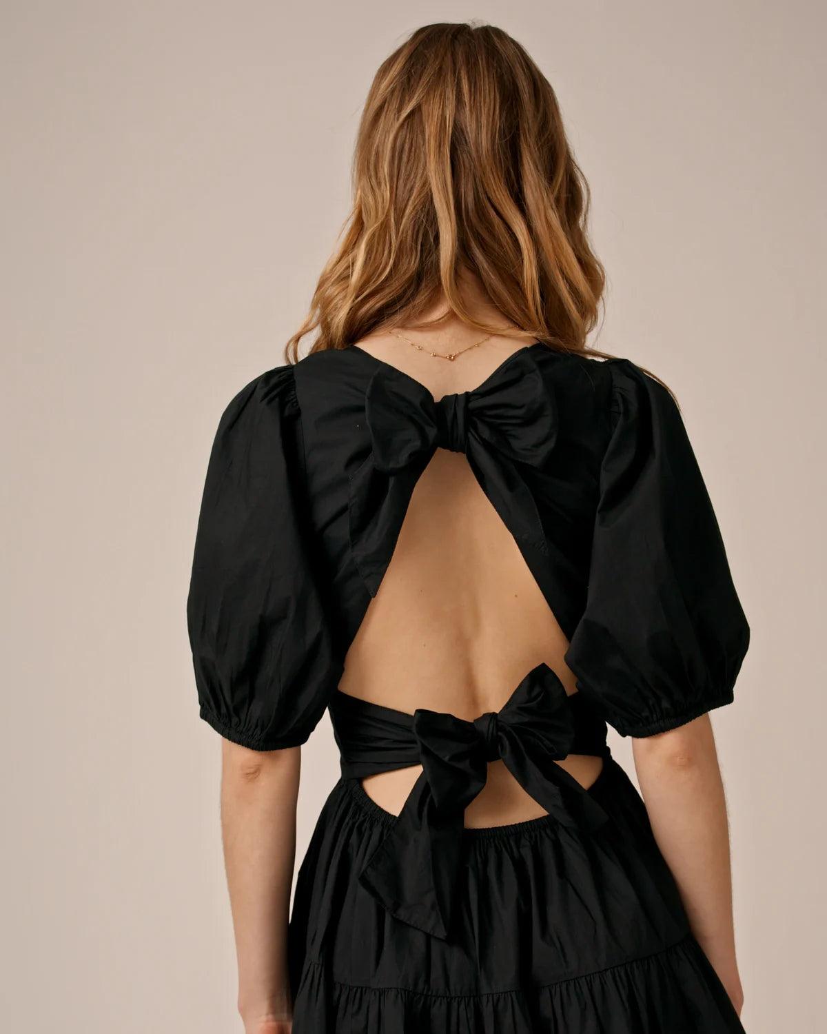 Poplin Mini Dress Black - No22 Damplassen