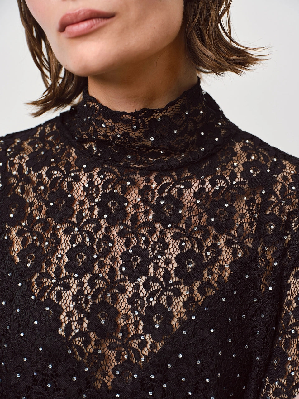 Prebble Lace Top Raven - No22 Damplassen