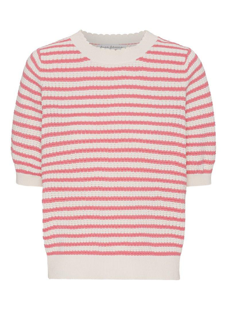 Pure Cotton Stripe Tee Cloud/Salmon - No22 Damplassen