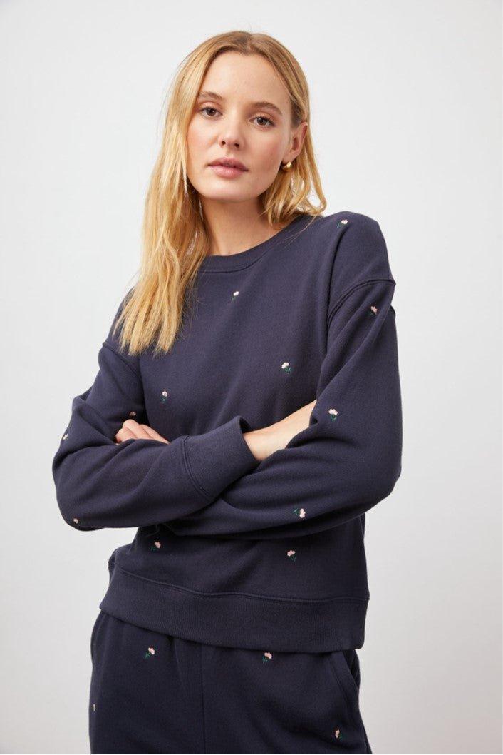 Ramona Sweater Navy Buds - No22 Damplassen