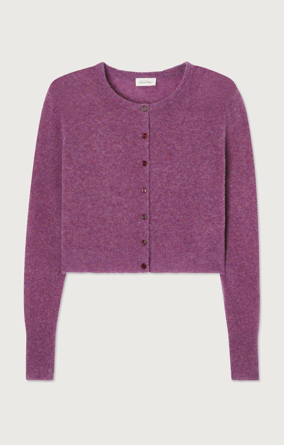 Razpark Cardigan Violine Multimelange - No22 Damplassen