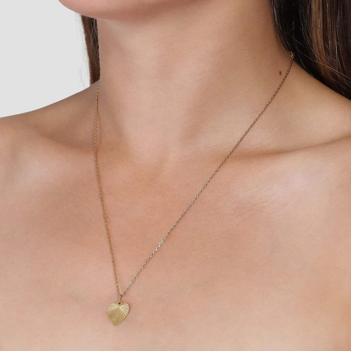 Reflection Heart Pendant Gold - No22 Damplassen
