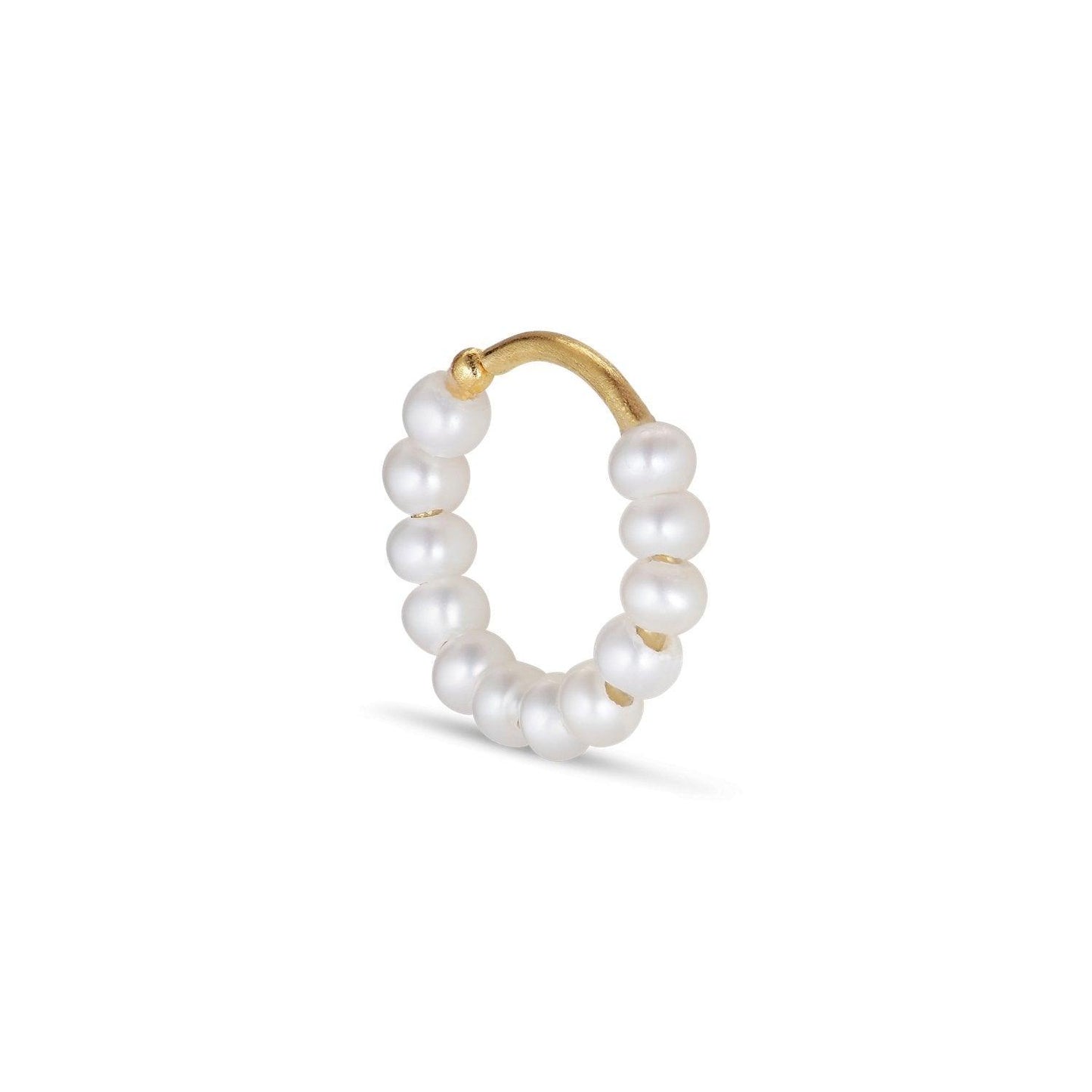 Row Pearl Twist Earring Gold - No22 Damplassen