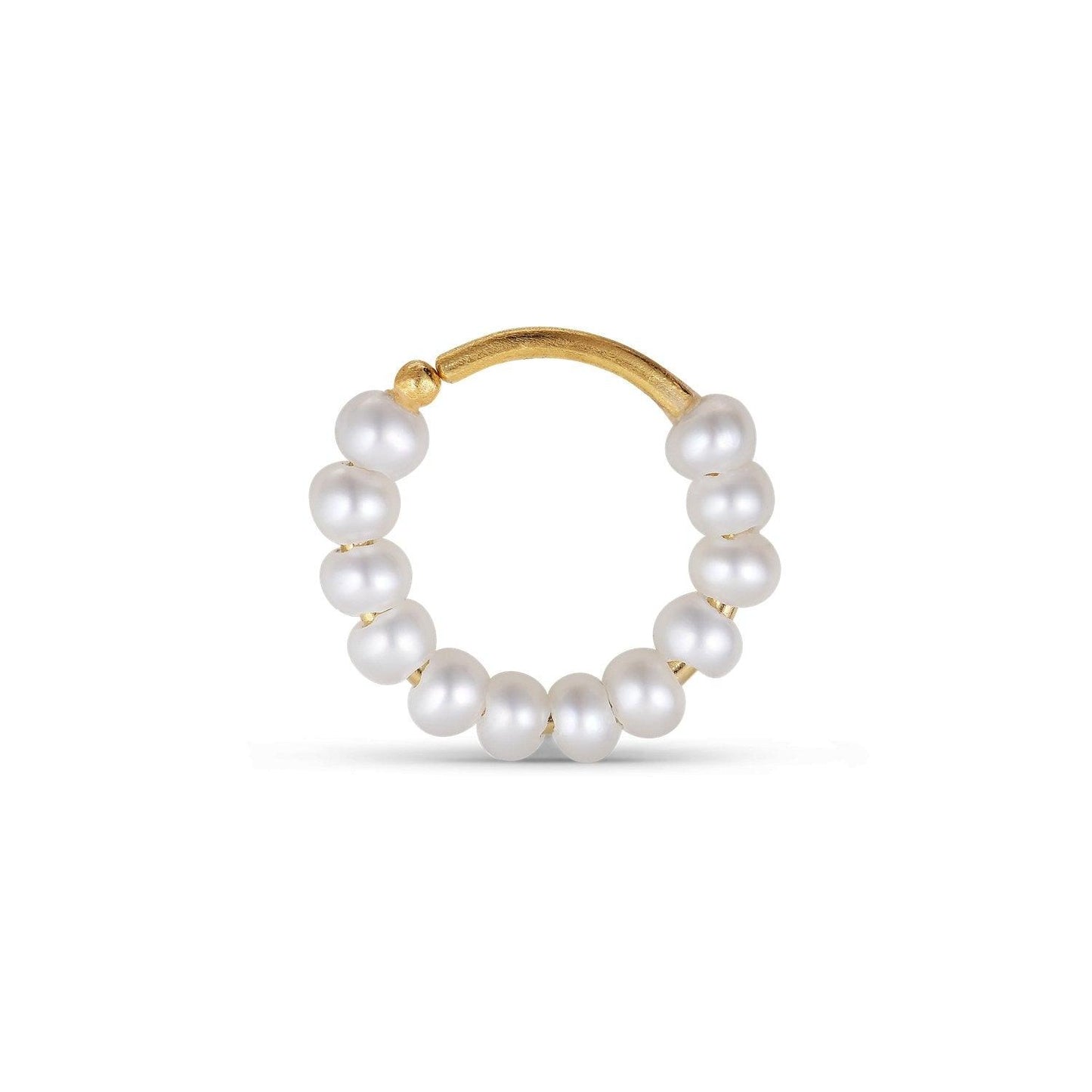 Row Pearl Twist Earring Gold - No22 Damplassen