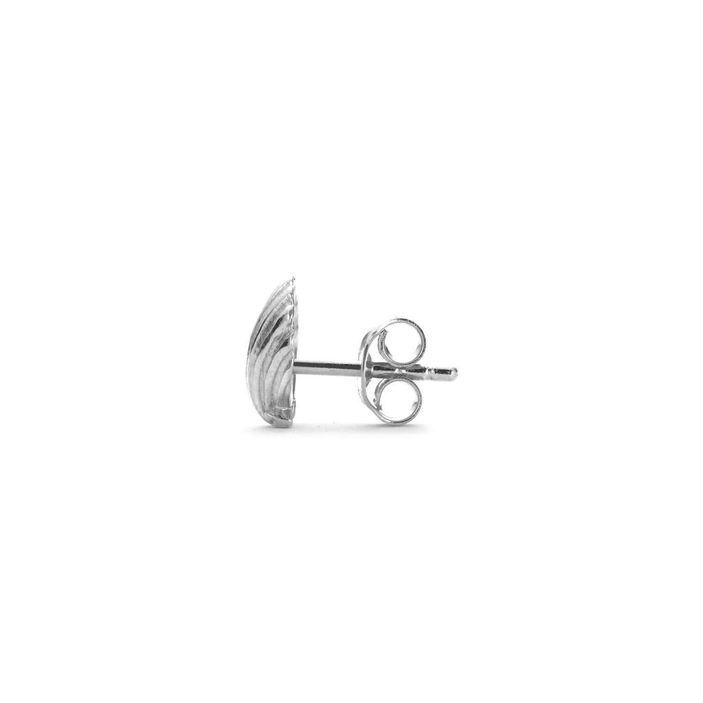 Salon Scallop Earstuds Silver - No22 Damplassen