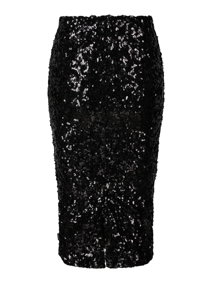 Samantha Sequin Skirt Black - No22 Damplassen