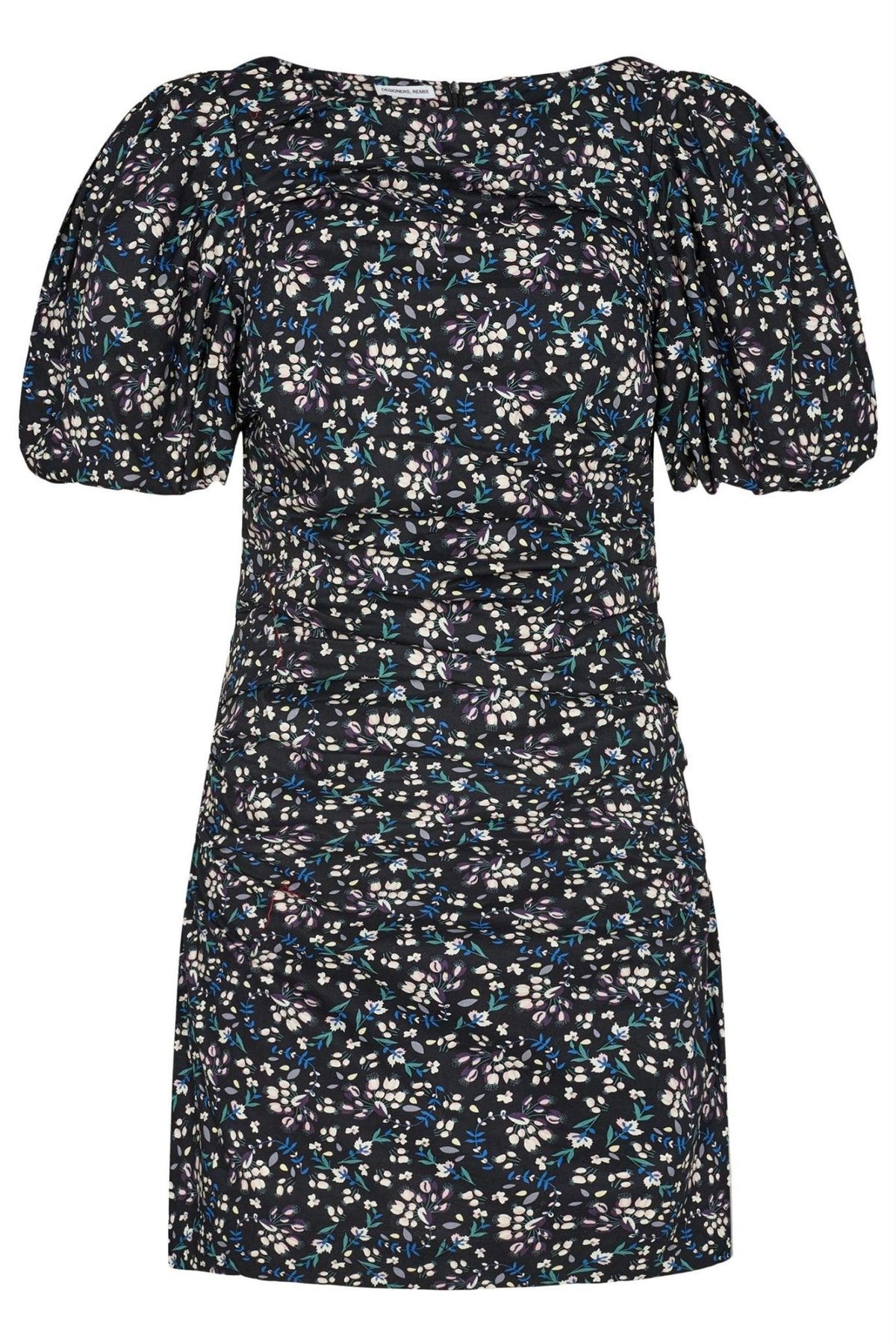 Designers Remix - Sandrine Puff Dress Black Flower Print - No22 Damplassen