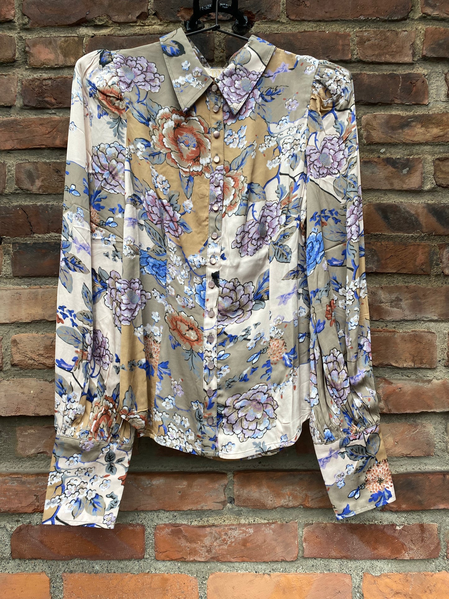 Satin Fitted Shirt Botanical Garden - No22 Damplassen