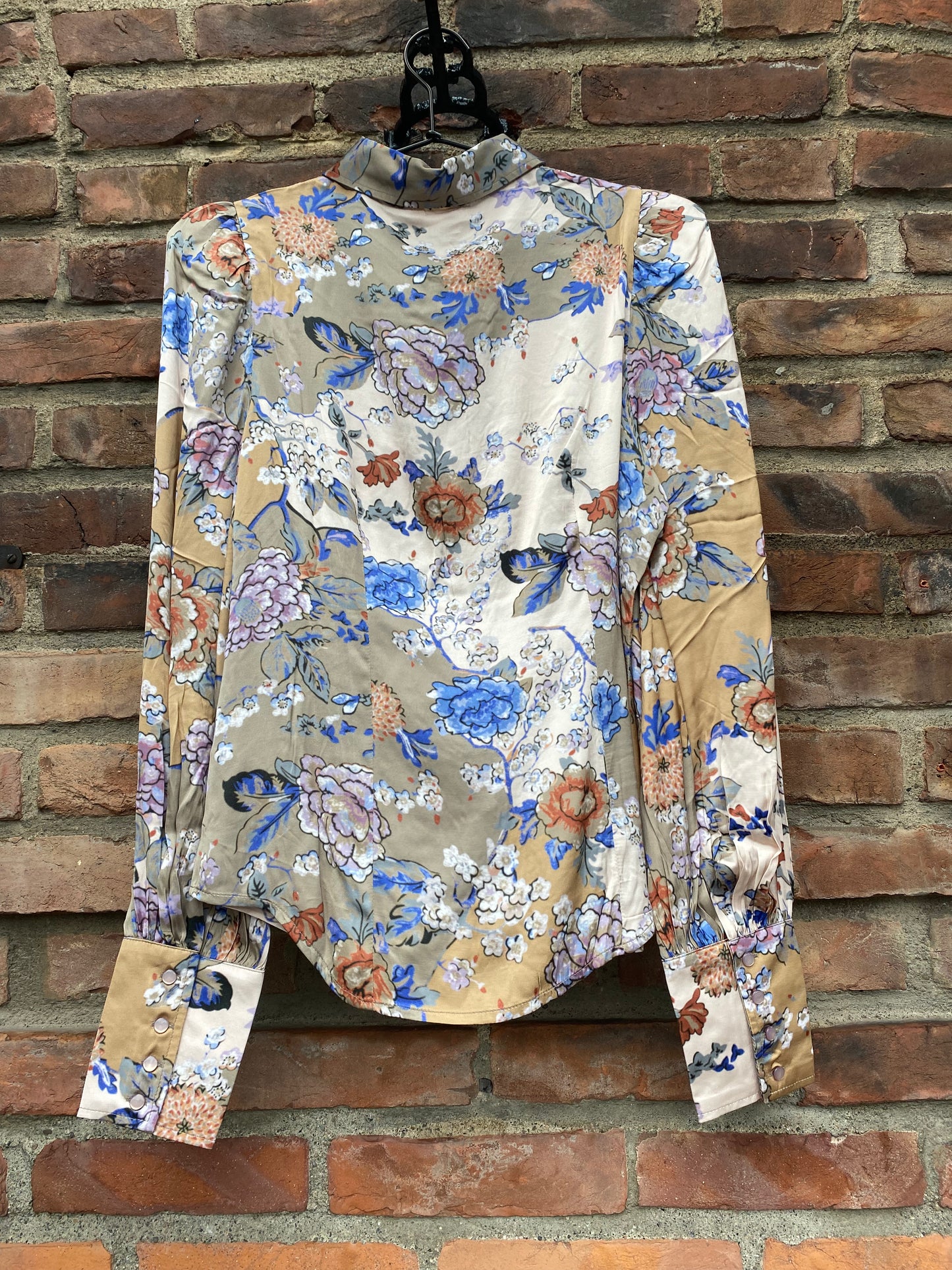 Satin Fitted Shirt Botanical Garden - No22 Damplassen