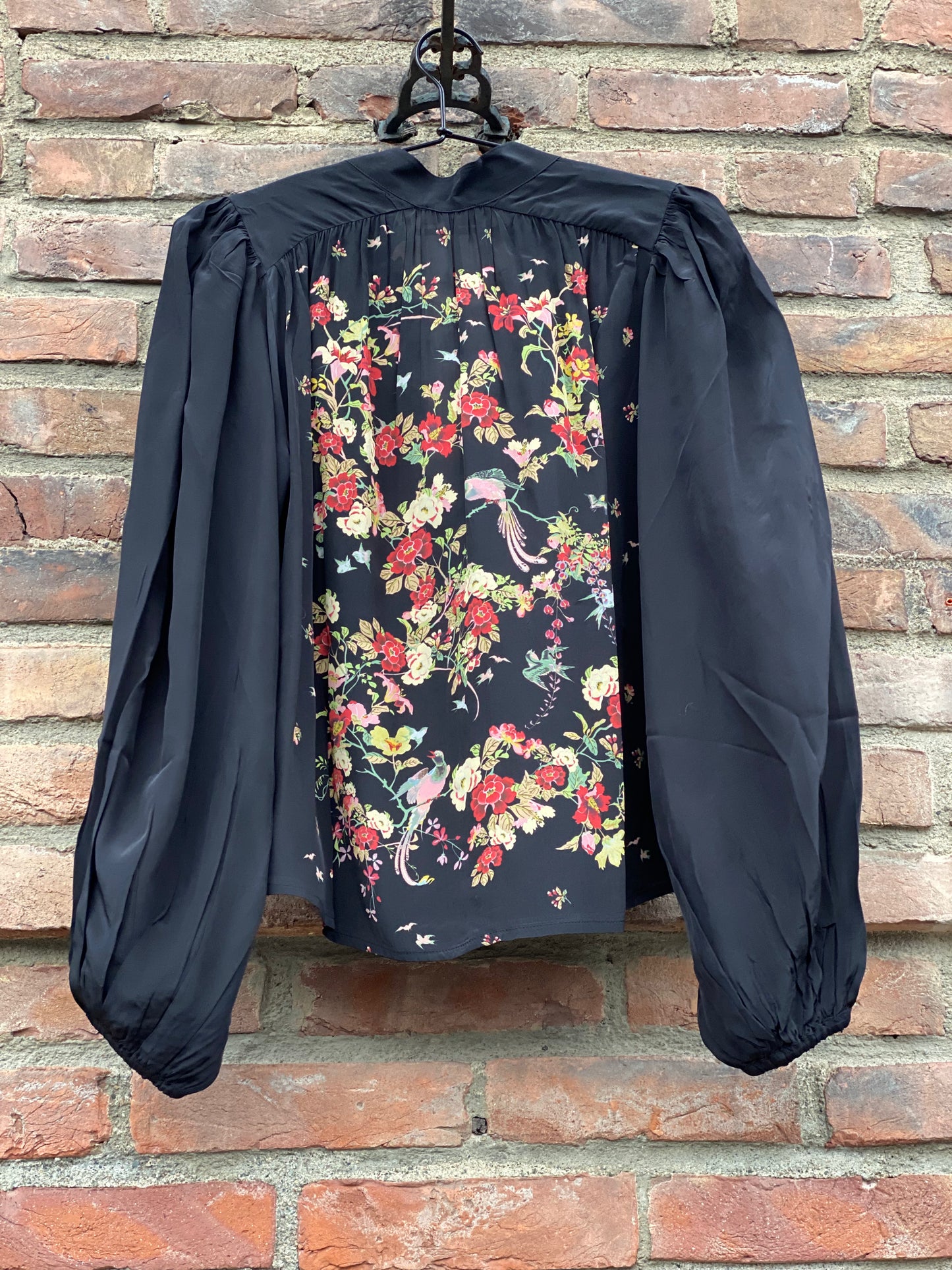 Satin Shirt Black Vintage - No22 Damplassen