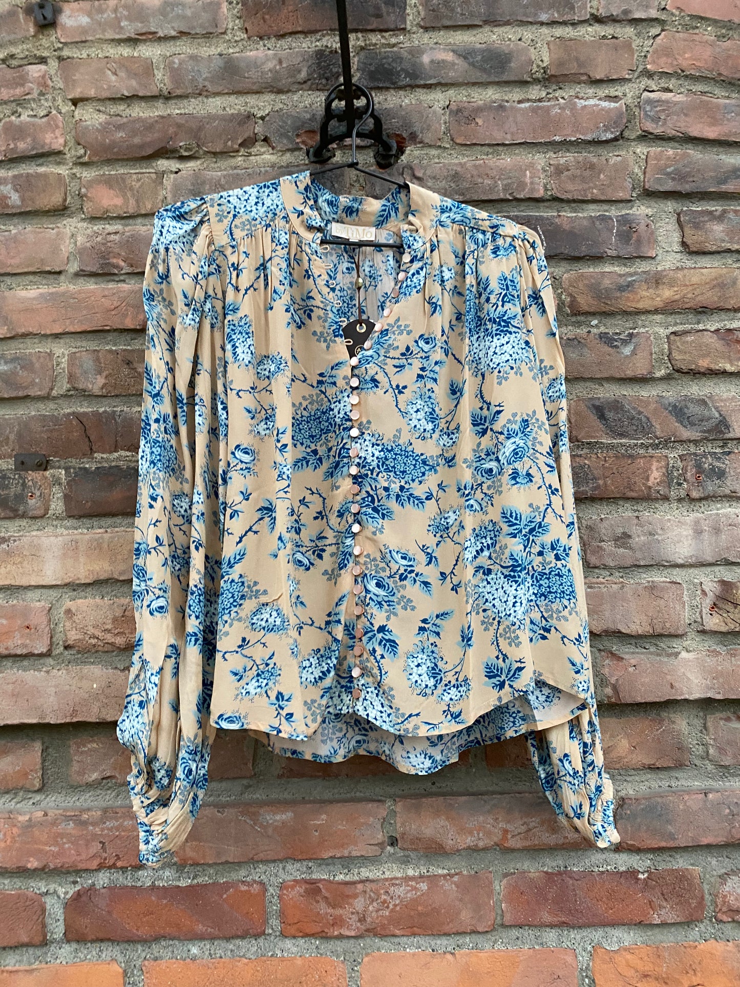 Satin Shirt Blue Hydrangea - No22 Damplassen