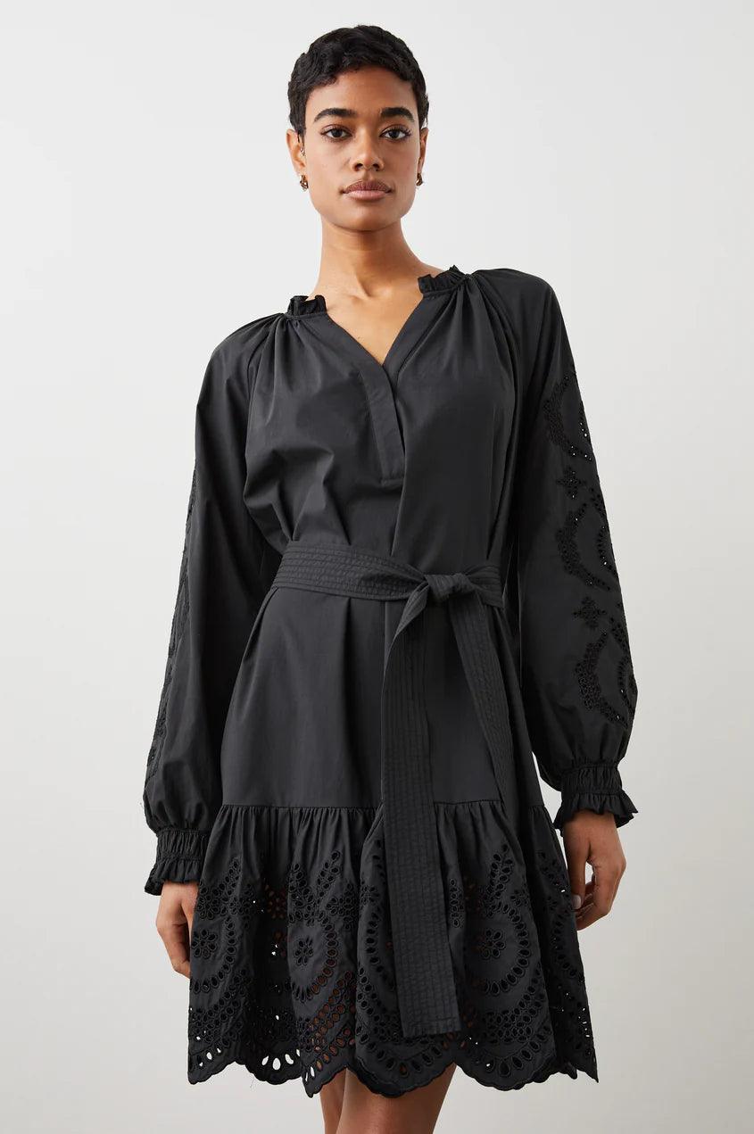 Saylor Dress Black Eyelet - No22 Damplassen