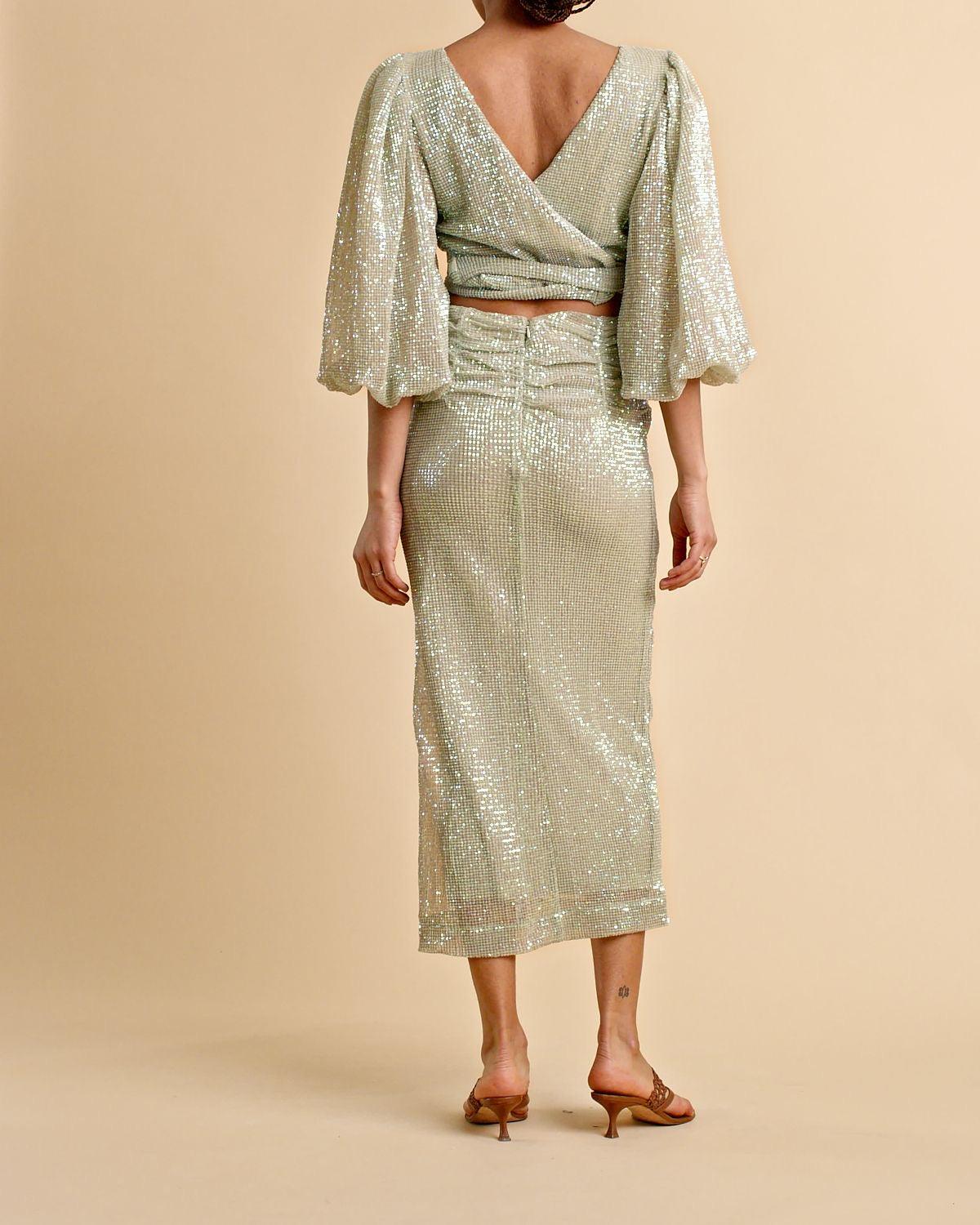 Sequins Blouse Green - No22 Damplassen