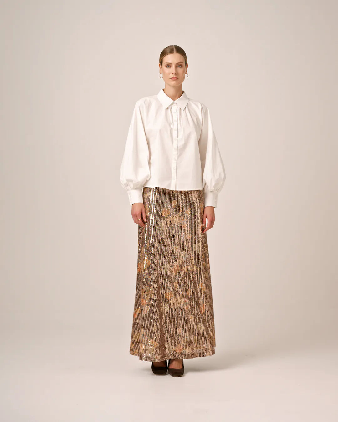 Sequins Maxi Skirt Night Garden - No22 Damplassen