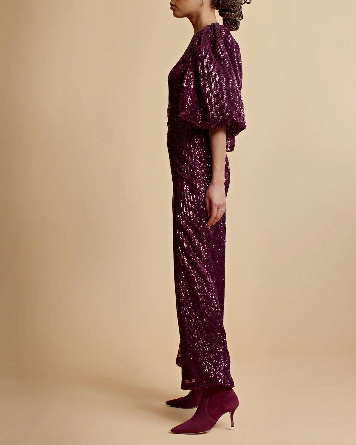 Sequins Pants Plum - No22 Damplassen