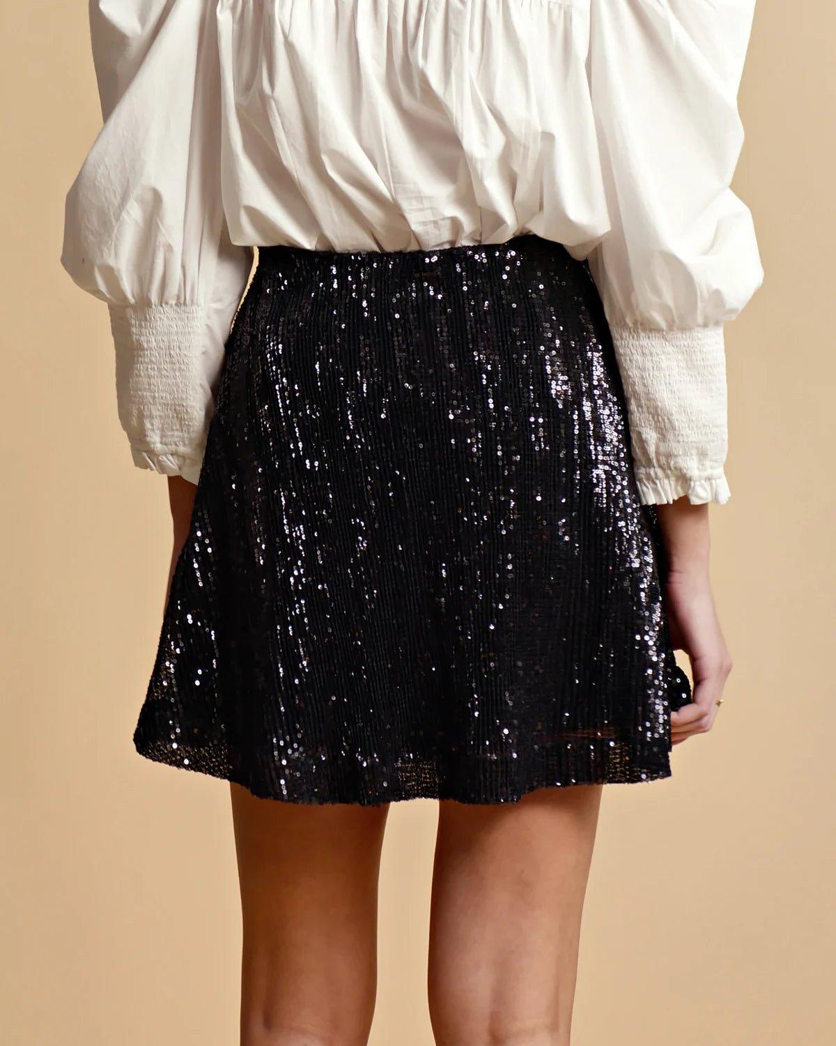 Sequins Skirt Black - No22 Damplassen
