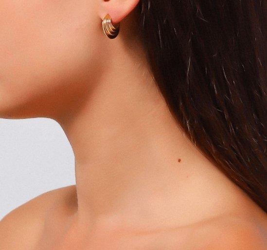 Jane Kønig - Small Sculpture Earrings Gold - No22 Damplassen