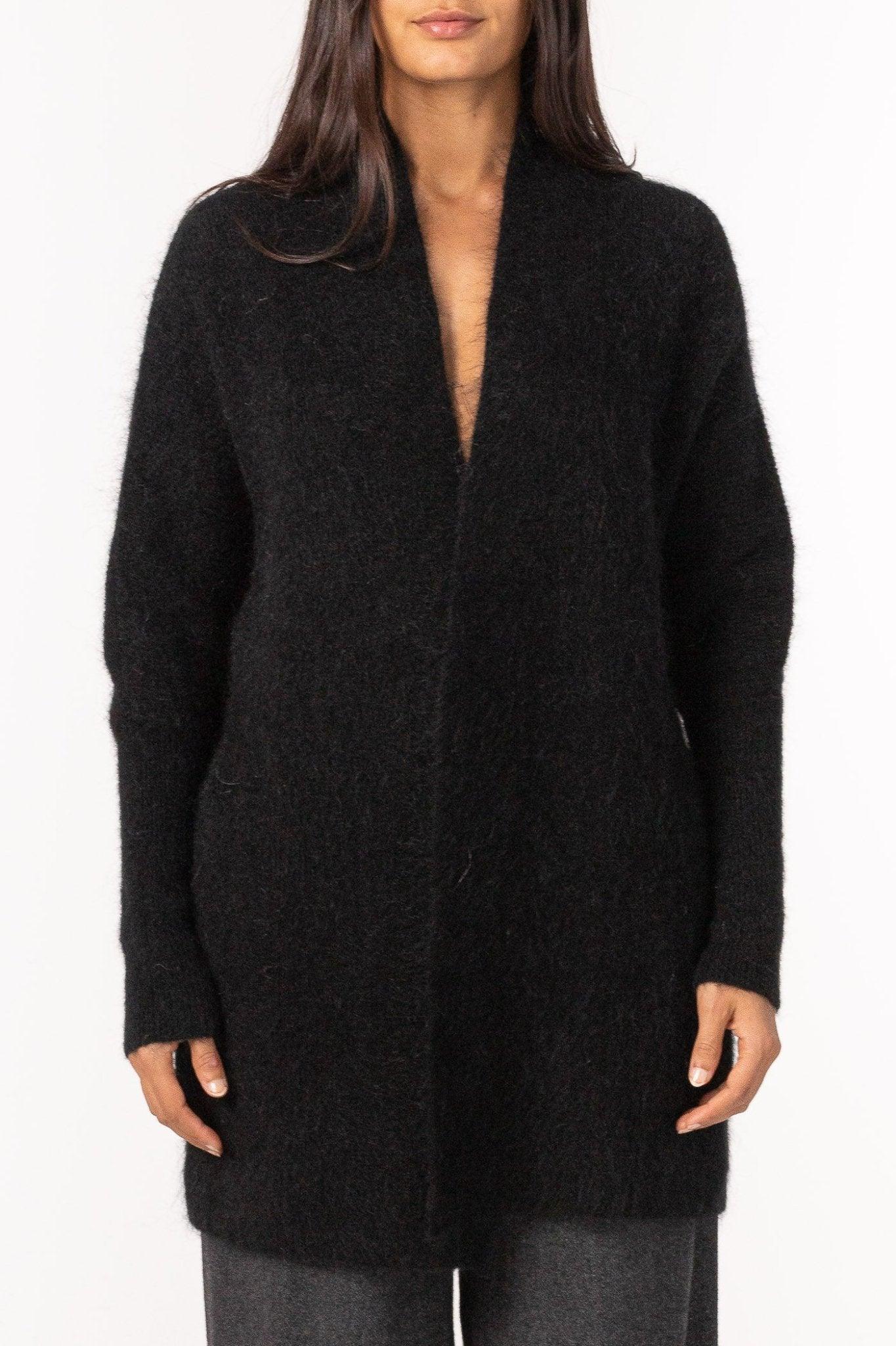 Soft Demi Shawl Cardigan Black - No22 Damplassen