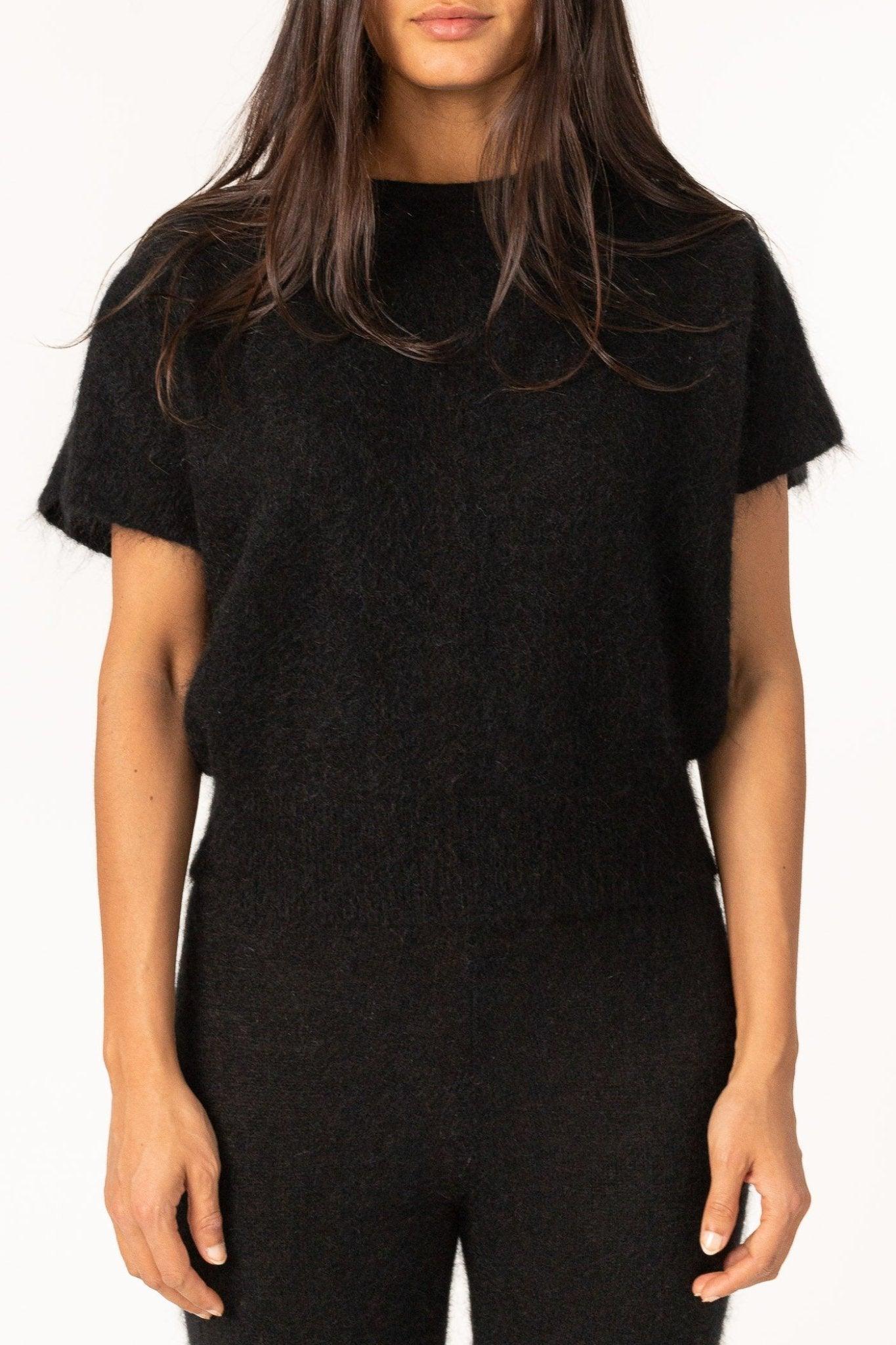 Cathrine Hammel - Soft Wide Sleeveless Top Black - No22 Damplassen