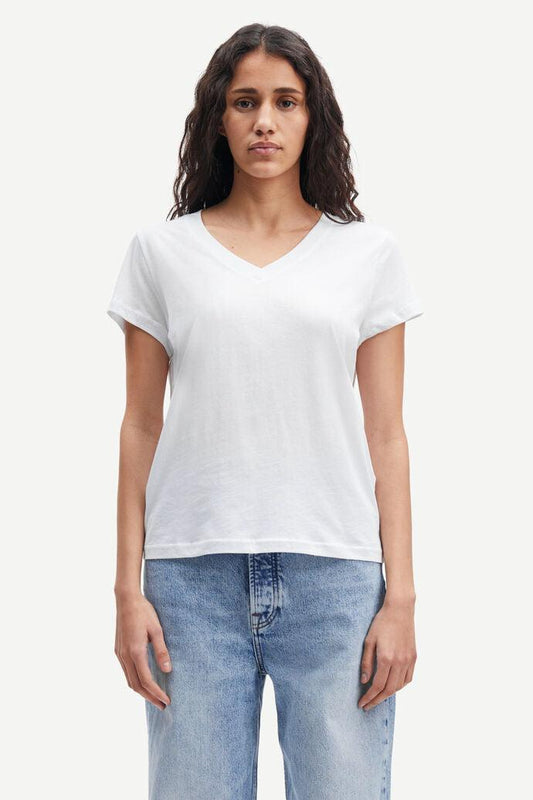 Solly V-N T-Shirt White - No22 Damplassen