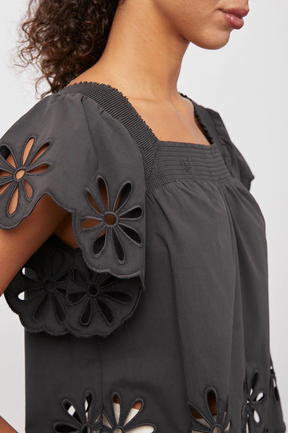 Sonora Top Black Eyelet - No22 Damplassen