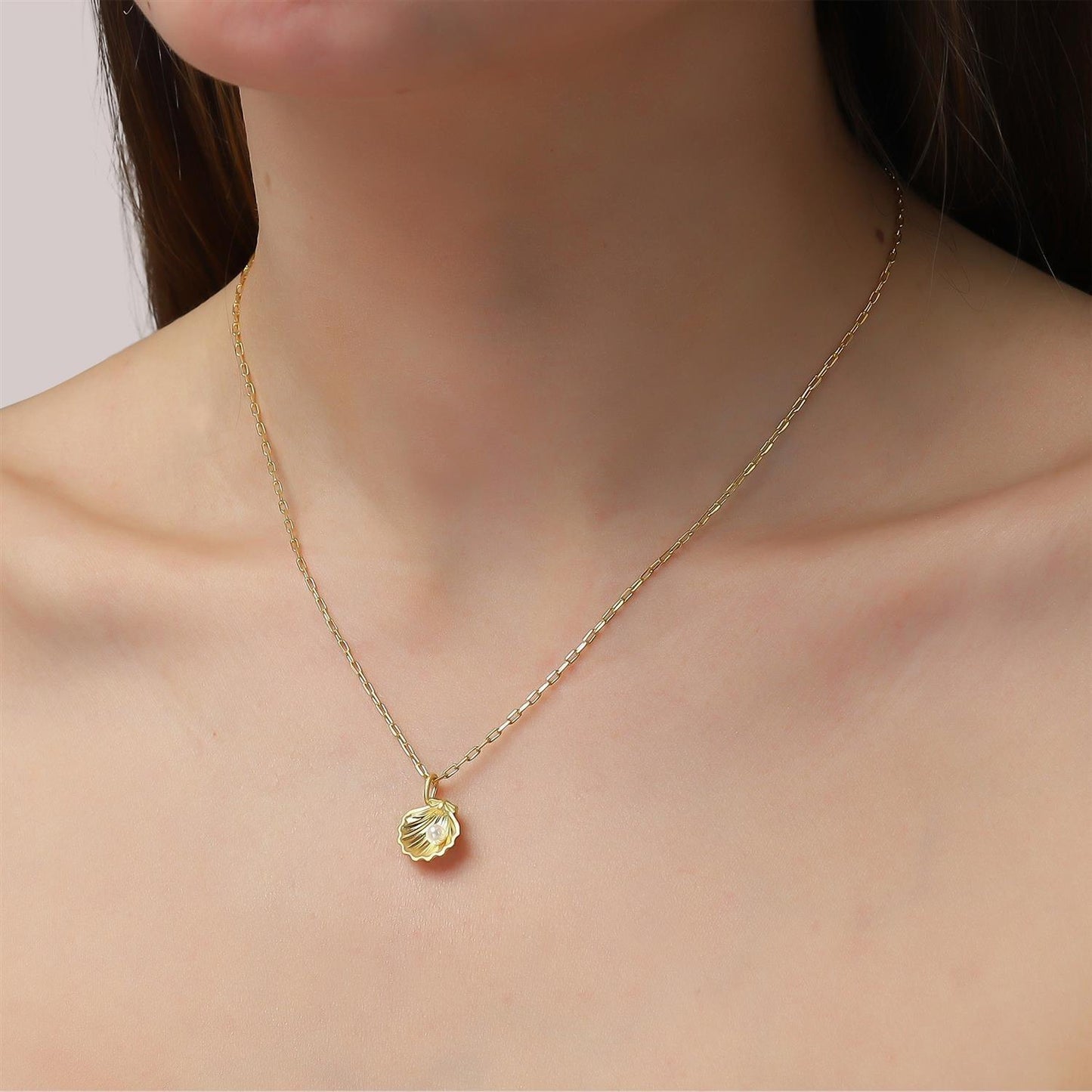 Jane Kønig - Souvenir Shell Pendant Gold - No22 Damplassen
