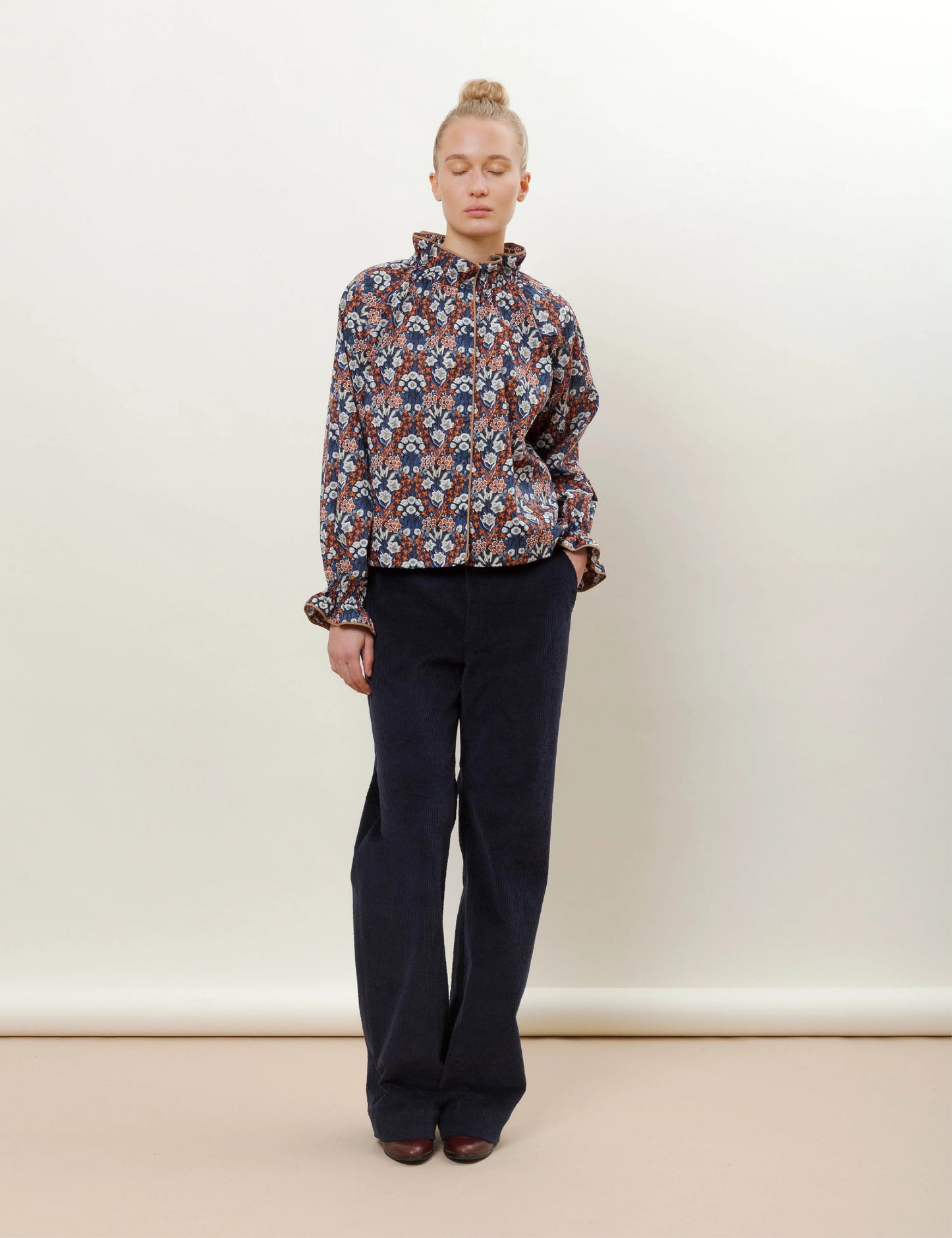 Stefani Pants Navy Cord - No22 Damplassen