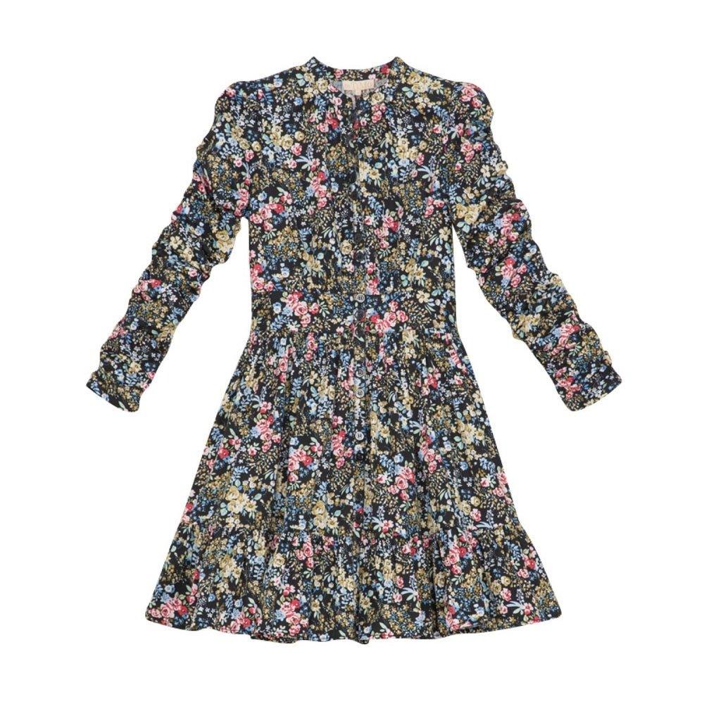 byTiMo - Structured Cotton Mini Dress Midnight Field - No22 Damplassen