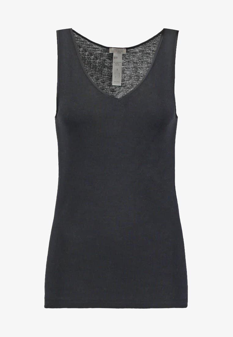 Tank Top Woolen Silk Black - No22 Damplassen