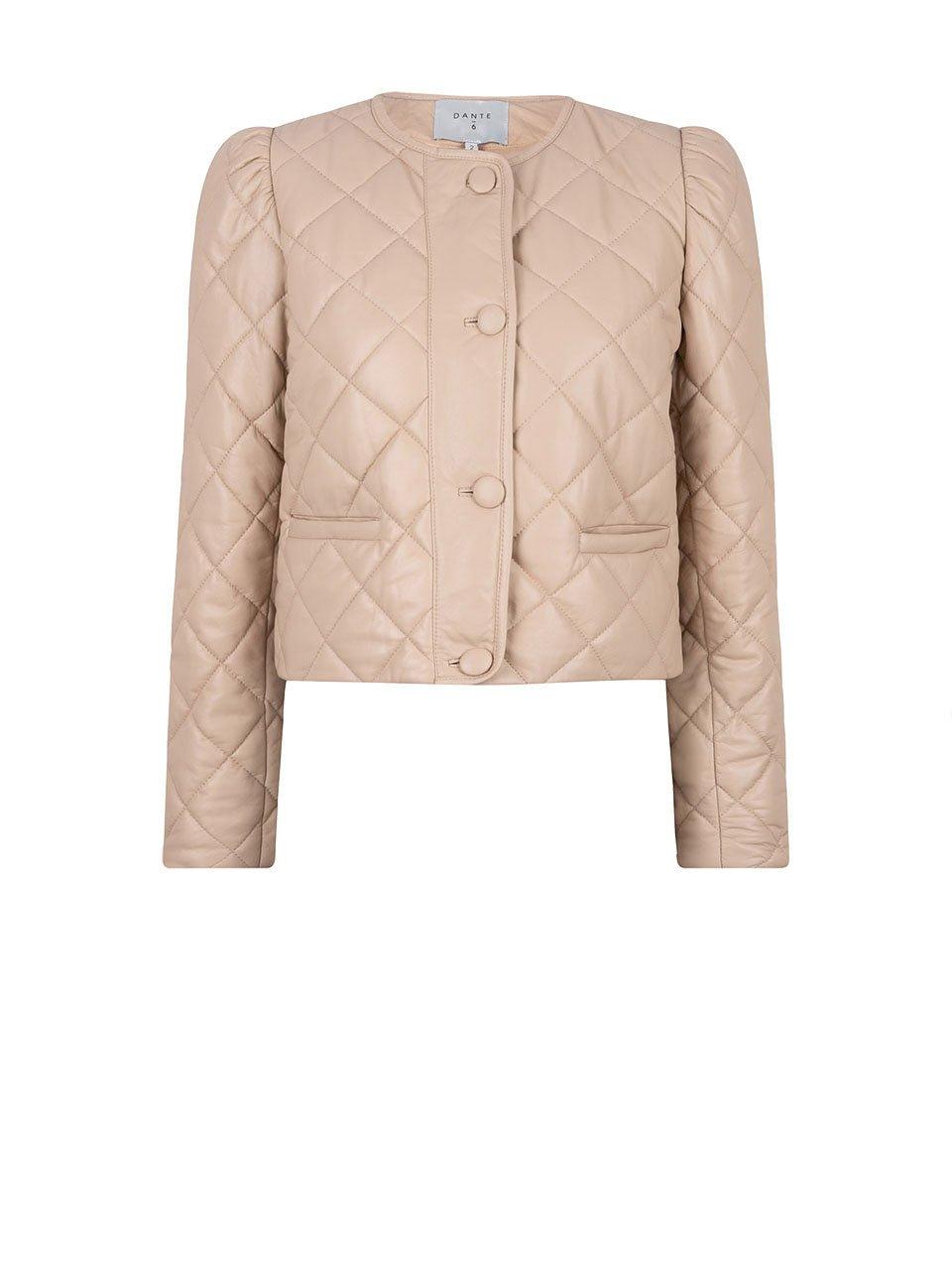 Tatum Leather Jacket Oyster Cream - No22 Damplassen