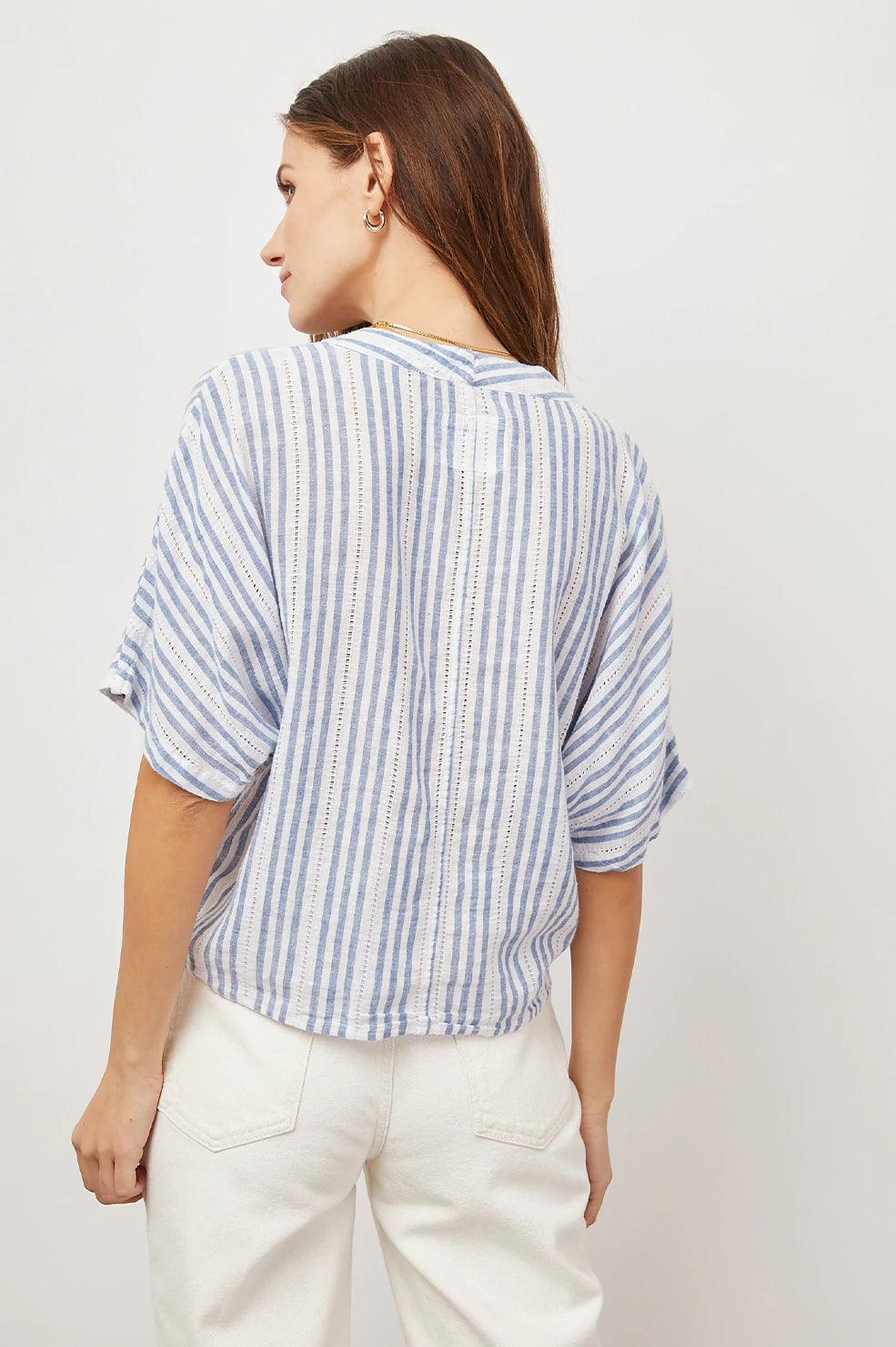 Thea Top Blue Catalina Stripe - No22 Damplassen